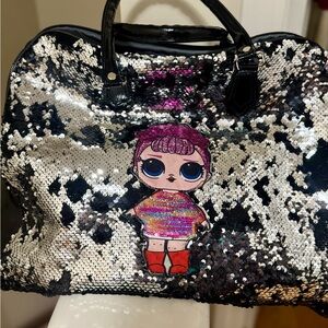 Sequin Bag with Doll Design